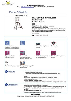 PLATEFORME DE TRAVAIL -ESCABEAU PROFESSIONNEL