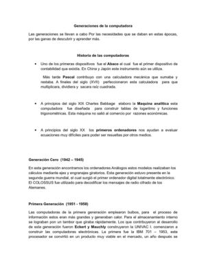 generaciones de la computadoras