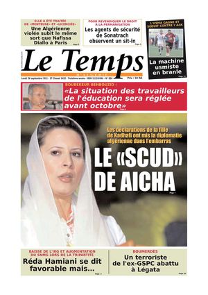 Le Temps d'Algérie Edition du Lundi 26 Septembre 2011
