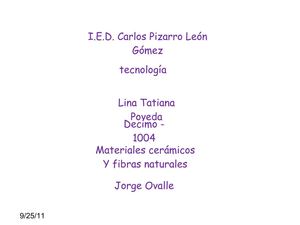 materiales ceramicos y fibras naturales