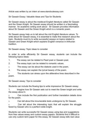 Calamo Sir Gawain Essay Valuable Ideas And Tips For Students Sir Gawain Essay Valuable Ideas And Tips For Students English Essay Topics For College Students also High School Dropouts Essay Essays About Business