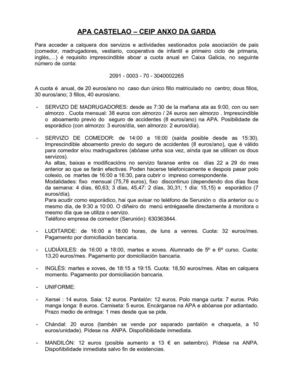 Normas e servizos da ANPA