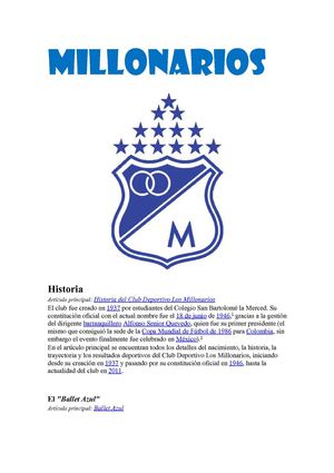 MILLONARIOS "El Dorado"