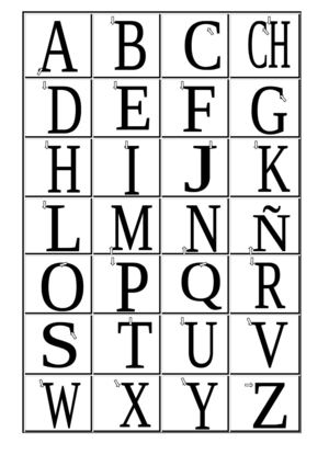 PLANTILLA DE LAS LETRAS PARA REPASAR.