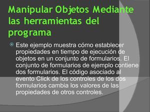 Manipular Objetos Mediante las herramientas del programa