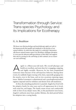 Transformation through Service: Trans-species Psychology and Its Implications for Ecotherapy