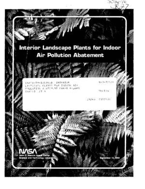 Interior Landscape Plants for Indoor Air Pollution Abatement