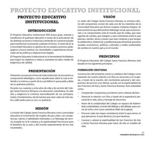 Proyecto Educativo Institucional, Colegio Santa Francisca Romana