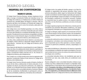 Manual de Convivencia, Colegio Santa Francisca Romana