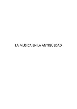 La música en la Antigüedad