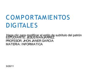 Los 10 comportamientos digitales jesu david manjarrez