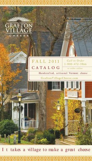 Grafton Village Cheese Fall Catalog 2011
