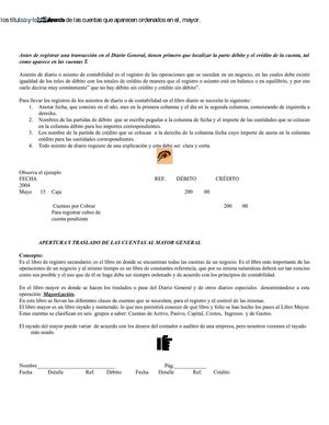 Asiento en el Diario