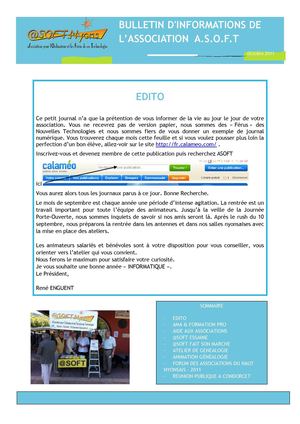 Bulletin Asoft-Nyons Octobre 2011