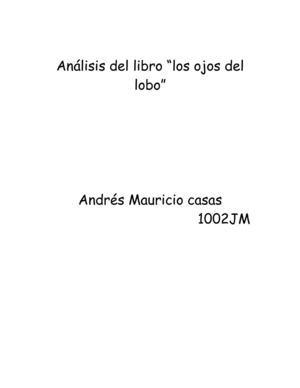 Análisis del libro los ojos del lobo