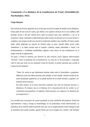 LA DINÁMICA DE LA TRANSFERENCIA