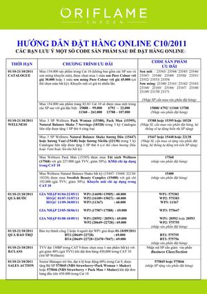 Oriflame - Huong Dan Dat Hang Online - Thang 10.2011