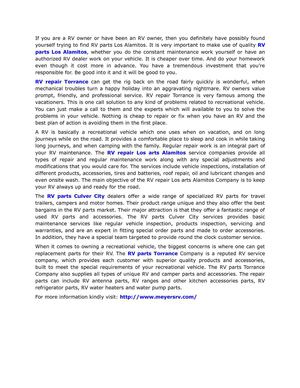 Smart Solutions for RV Maintenance RV Repair 