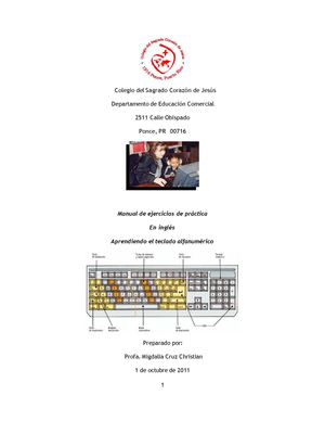 Ejercicios en inglés para practica de mecanografía