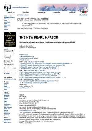 David Ray Griffin - The New Pearl Harbour