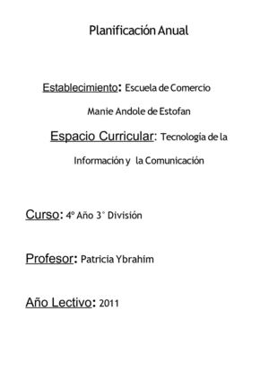 PLANIFICACION TECNOLOGÌA