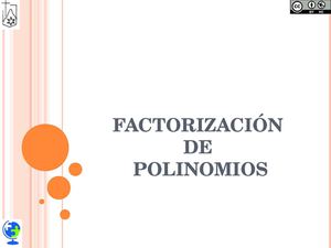 Factorización de polinomios