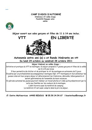 Programme Camp Ados
