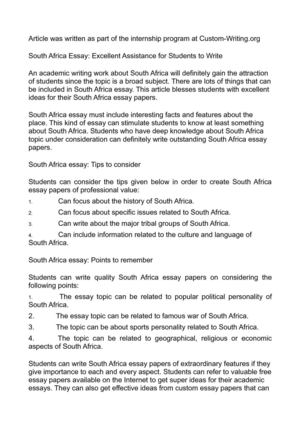 Реферат: South Africa Essay Research Paper South AfricaSouth