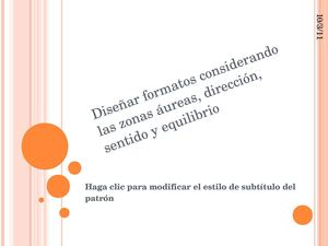 Diseñar formatos considerando las zonas áureas, dirección