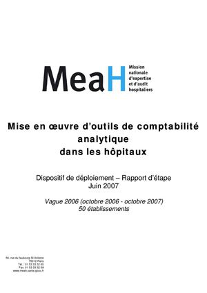 Comptabilité Analytique dans les Hôpitaux - France