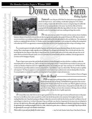 Winter 2009 Homeless Garden Project Newsletter