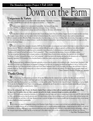 Fall 2008 Homeless Garden Project Newsletter