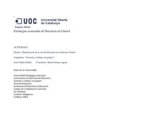 "Asesoría y trabajo con grupos" LIE-UPN