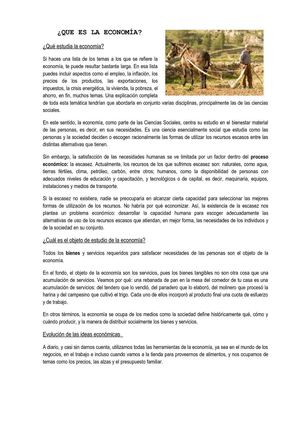 La economía y su historia