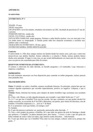 Historias del Botellón. Entrevistas