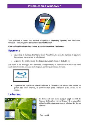 Introduction à Windows 7