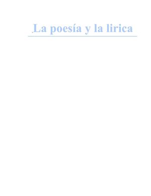 la poesia