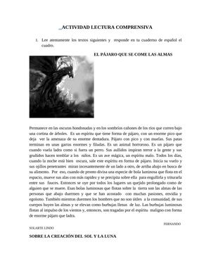 ACTIVIDAD DE REFUERZO ESPAÑOL