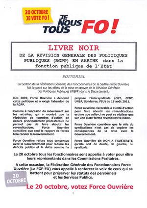LIVRE NOIR RGPP SARTHE 06 OCTOBRE 2011