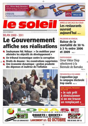 Edition du 06 Octobre 2011