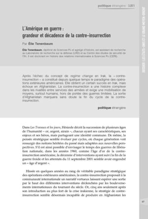 L’Amérique en guerre : grandeur et décadence de la contre-insurrection