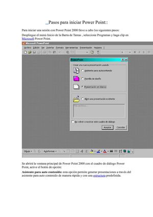 Pasos para iniciar Power Point