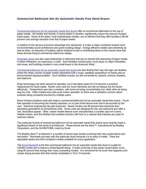 Commercial Bathroom Hot Air Automatic Hands Free Hand Dryers