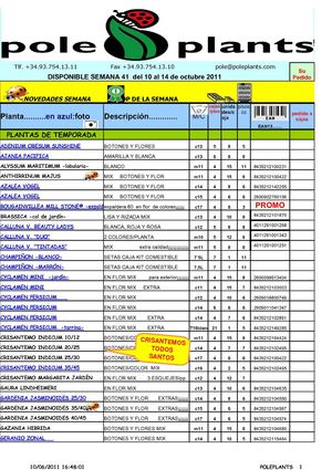 Disponible semana 41