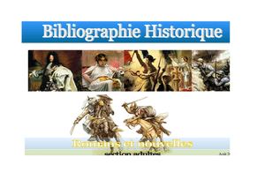Bibliographie du roman historique adultes