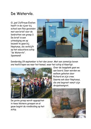Bezoek groep 3 Holtkampschool aan de Watervlo