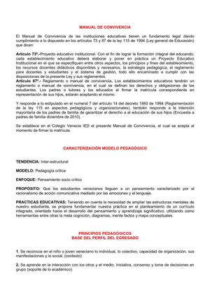 MANUAL DE CONVIVENCIA COLEGIO VENECIA IED