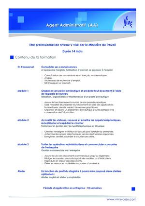 Offre de formation du CRP VIVRE