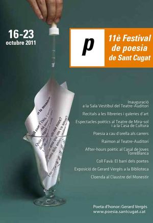 Programa del XI Festival de poesia de Sant Cugat