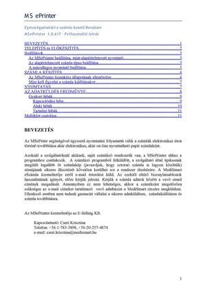 MSePrinter felhasználói leírás B2B 1.0.617